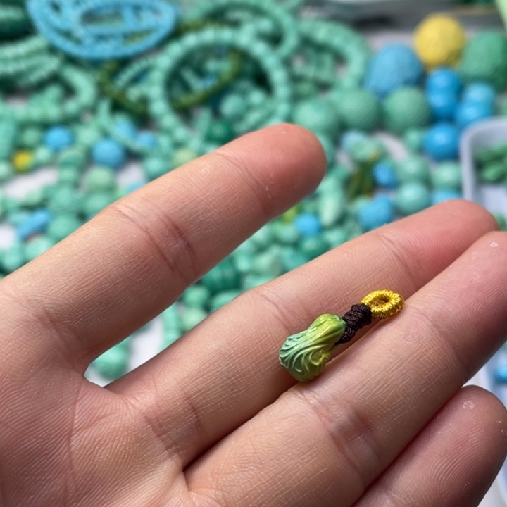 坛***罐非金属俏色小白菜侧挂