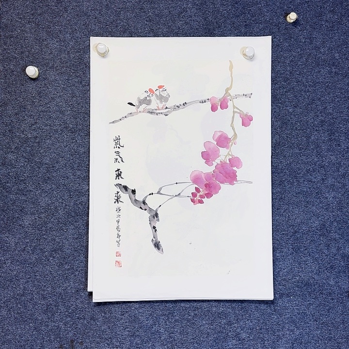 国画国画花鸟画作品
