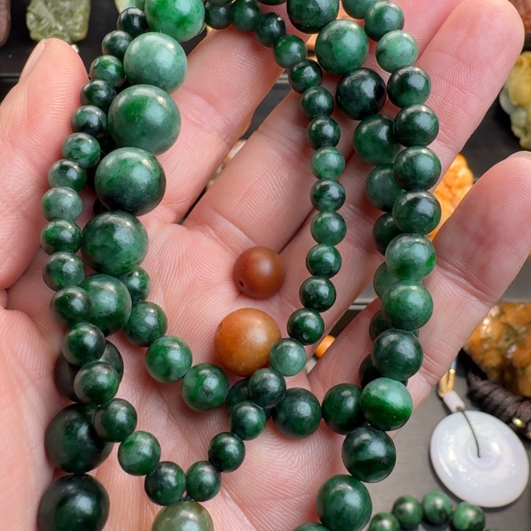 招***貅翡翠未镶嵌颈饰翡翠塔链