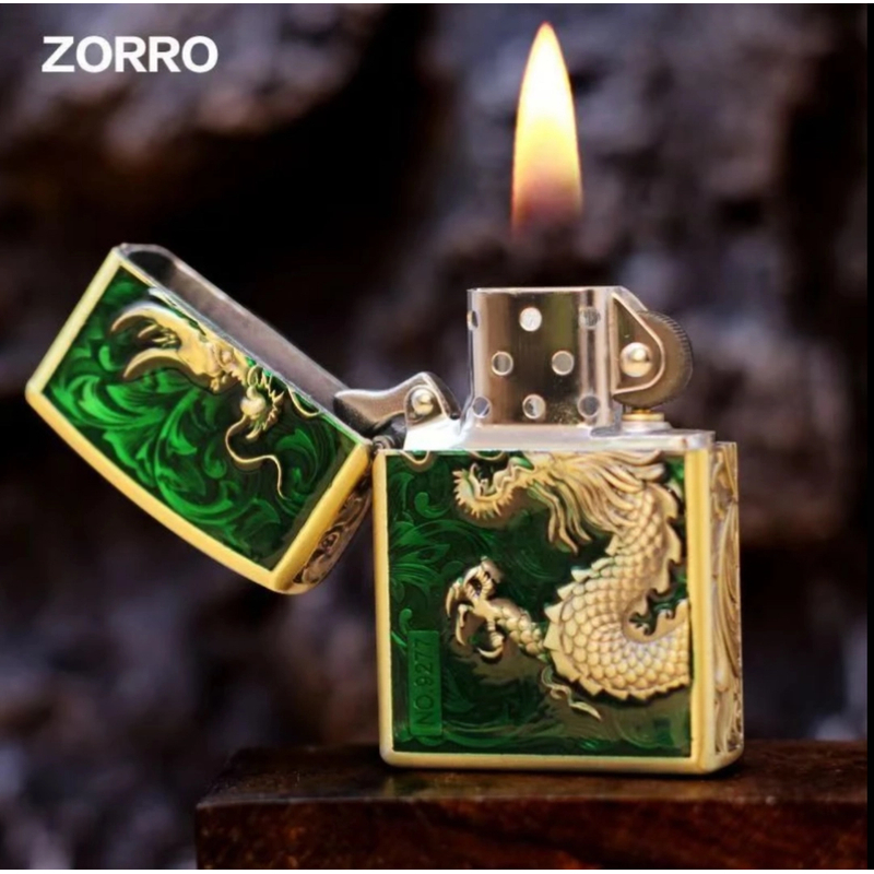 ZORRO【佐罗ZK43-1霸王龙青铜】复古精雕防风个性创意盔甲浮雕-211