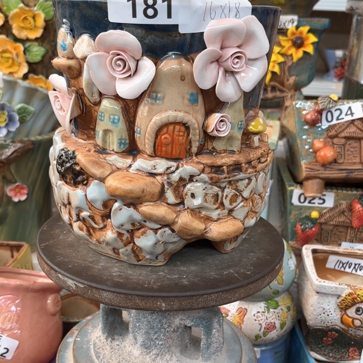 紫砂花盆粗陶材质多肉花盆