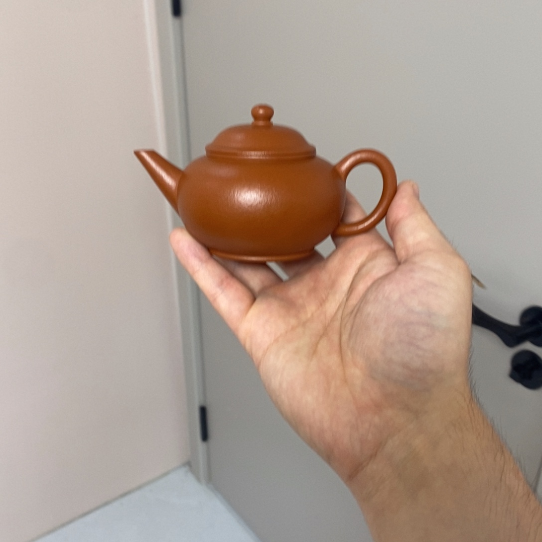茶壶紫砂早期朱泥墨缘斋水平125毫升