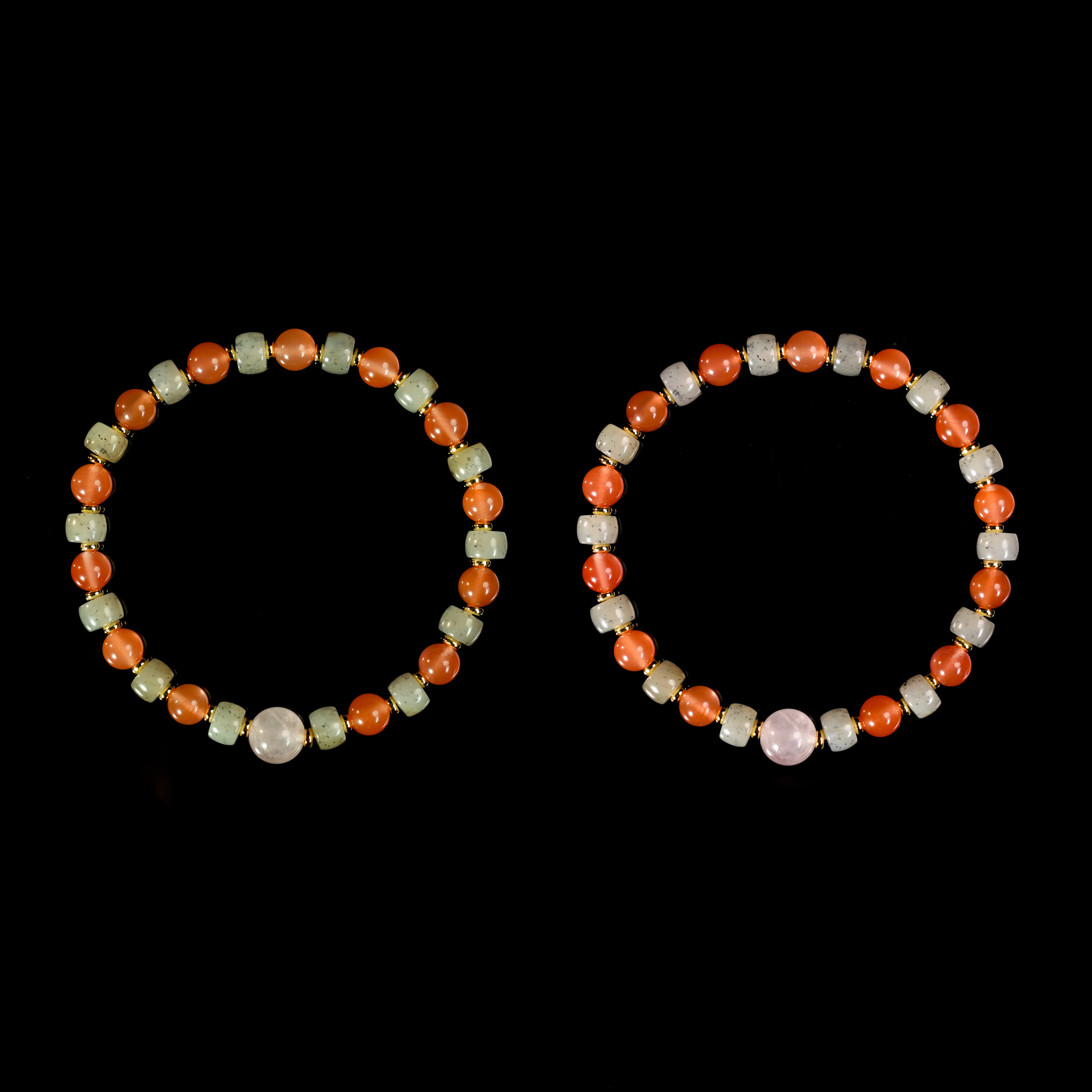 预售新疆和田玉青花老型手串4*6mmRB243578多样发发一件