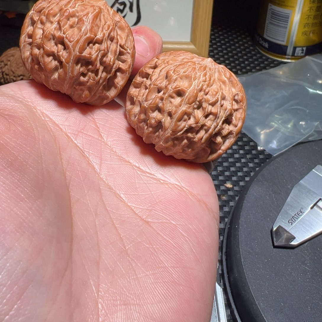 文玩核桃把件李*磨盘 39