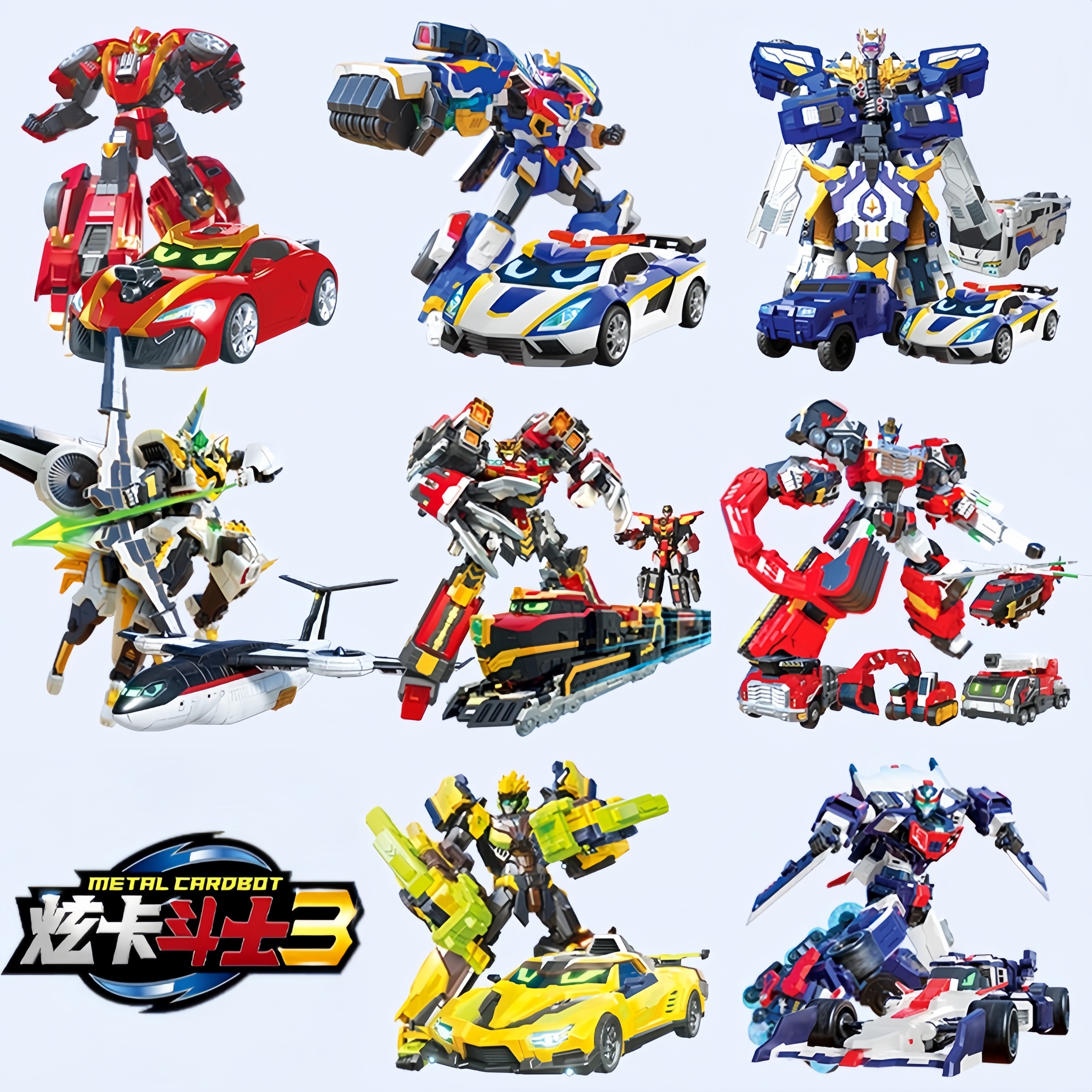 炫卡斗士玩具第三季重装赤魂王战士召唤汽车变形机器人男孩雷霆王