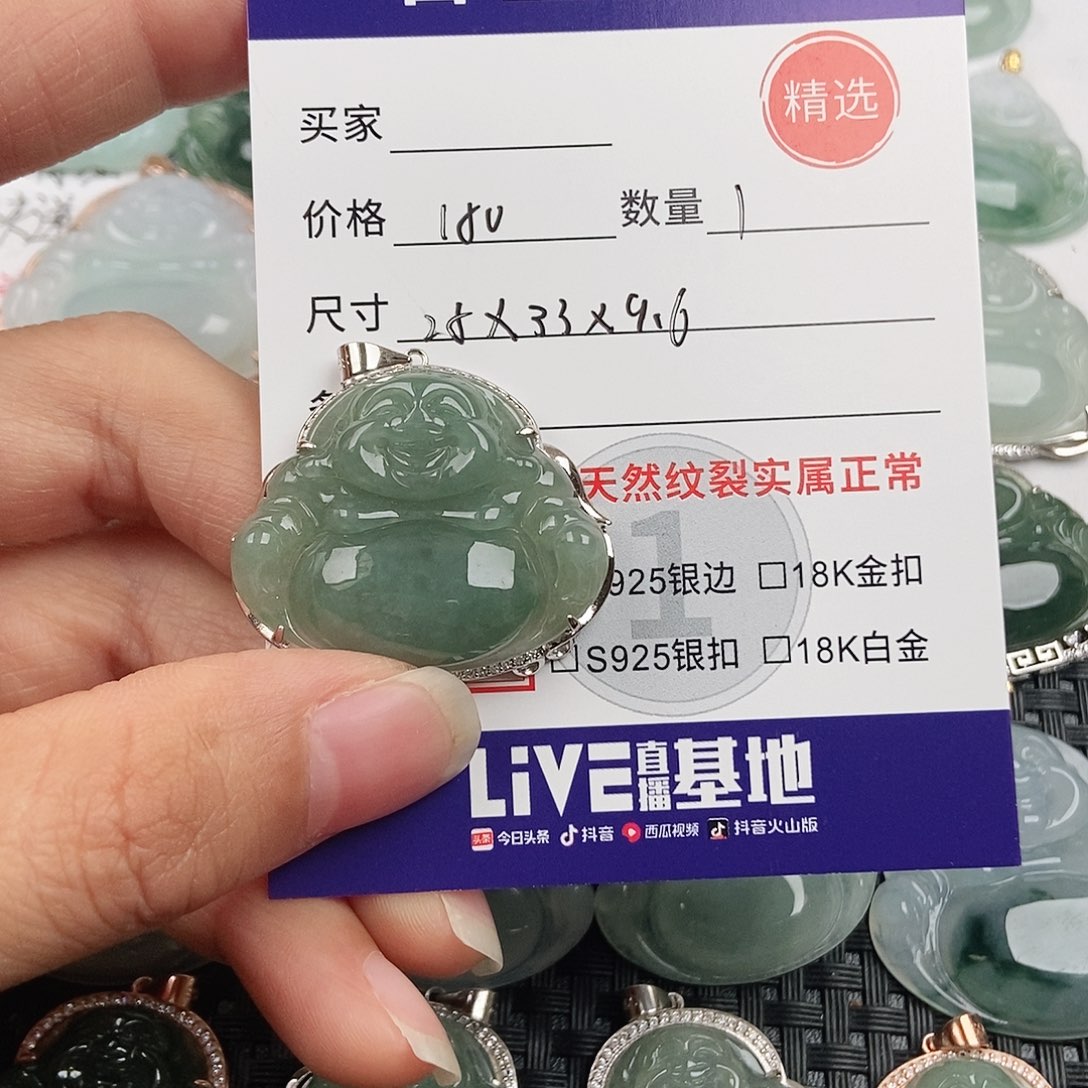 翡翠银S925镶嵌颈饰