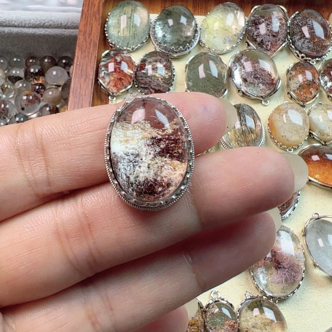 H****水晶手链银S800镀金镶嵌