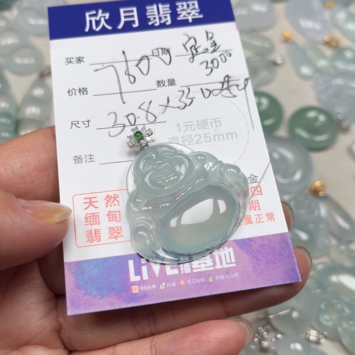 澈***耶翡翠未镶嵌颈饰定金