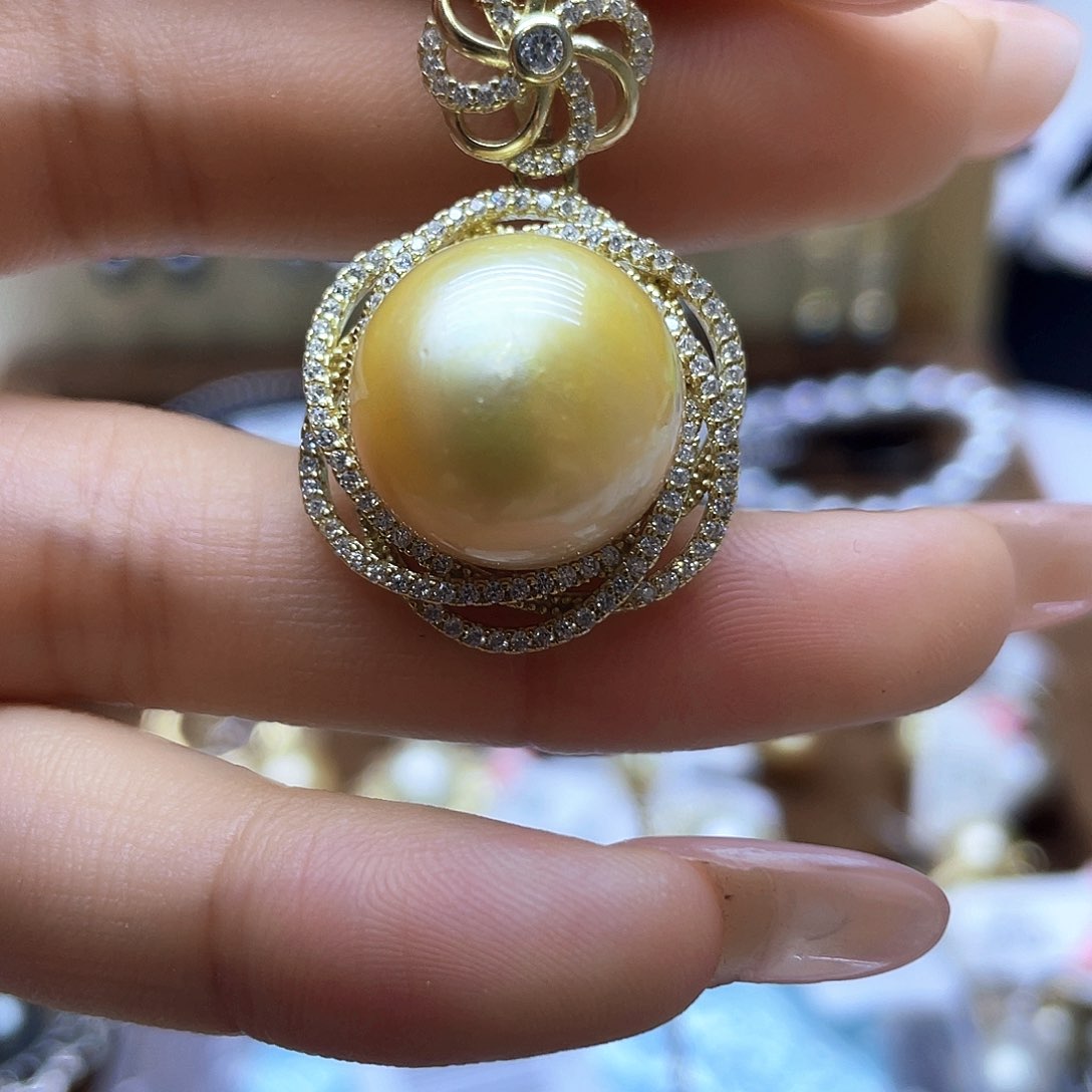 海水珍珠颈饰银S925镶嵌