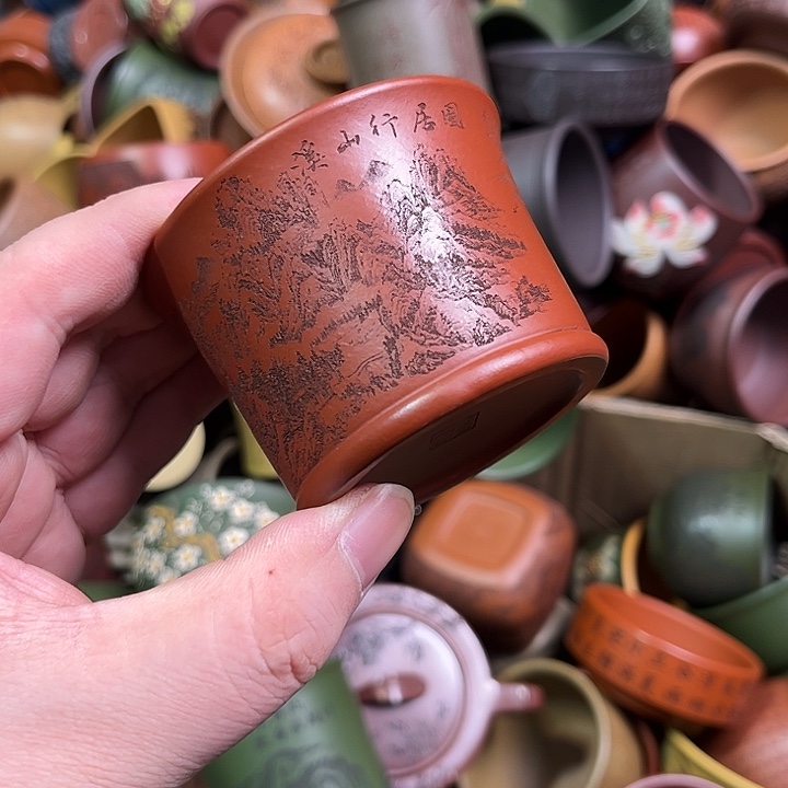 紫砂茶杯全手工紫砂主人杯
