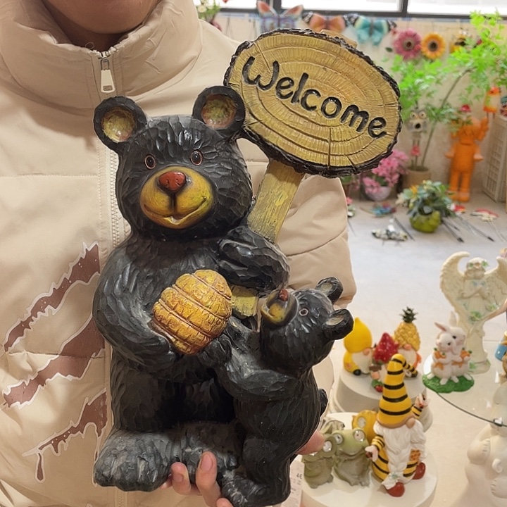 树脂样品样品样品黑熊欢迎牌