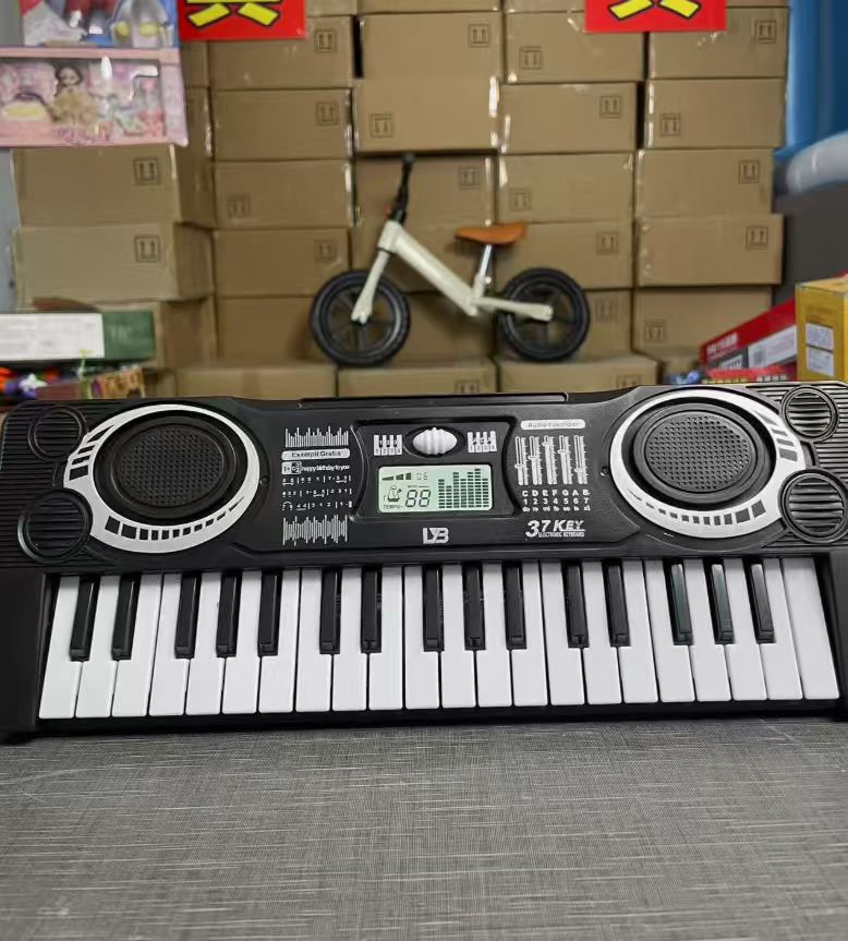 （佑）37键多功能电子琴初学者入门音乐玩具电池自备电商盒发
