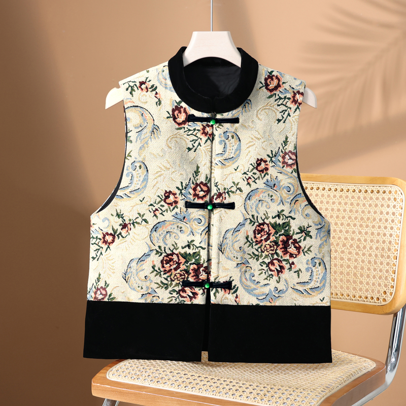 国风新中式马甲马甲背心2025春秋季新款复古盘扣百搭外穿马夹外套