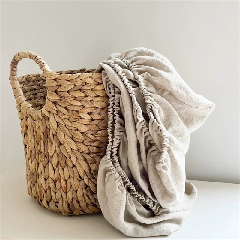 【汉麻床笠】外贸大牌风汉麻床笠  欧式家用素色简约单人