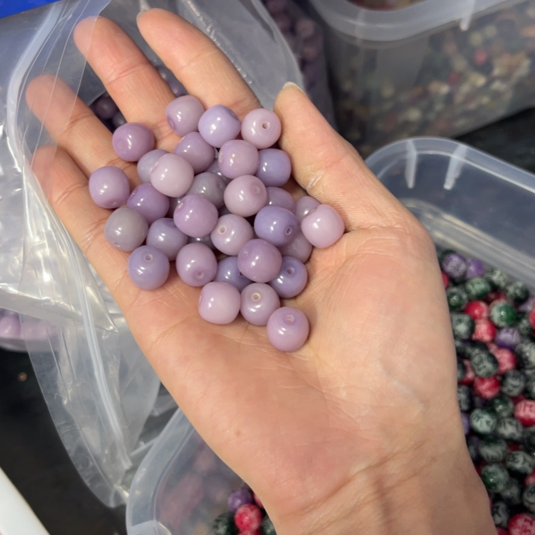 白玉菩提吊坠c12mm 100+20 紫