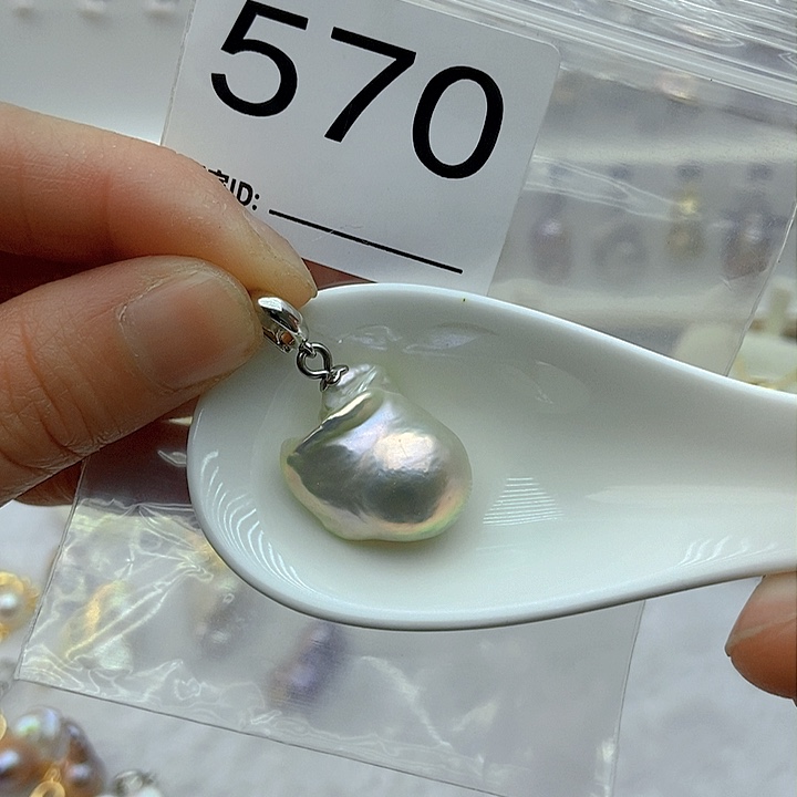 淡水珍珠颈饰银S925镶嵌