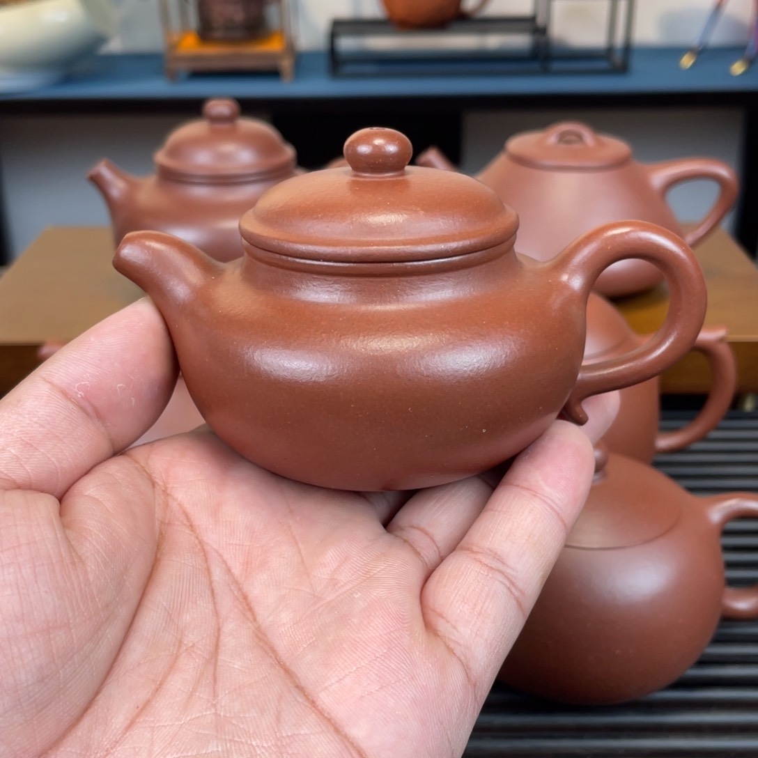 紫砂茶壶红皮龙仿古130cc