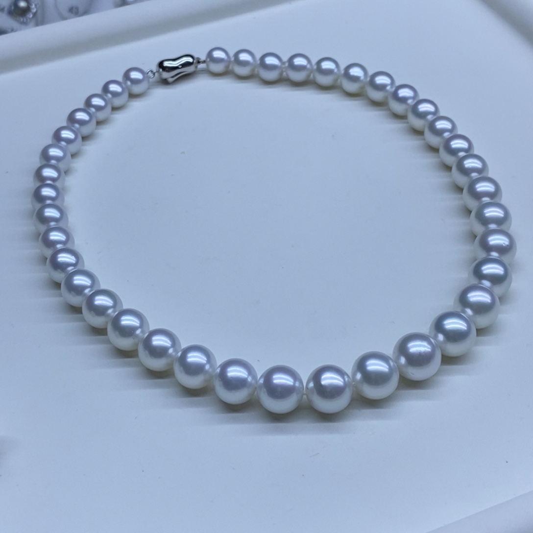 海水珍珠项链未镶嵌澳白9-12mm