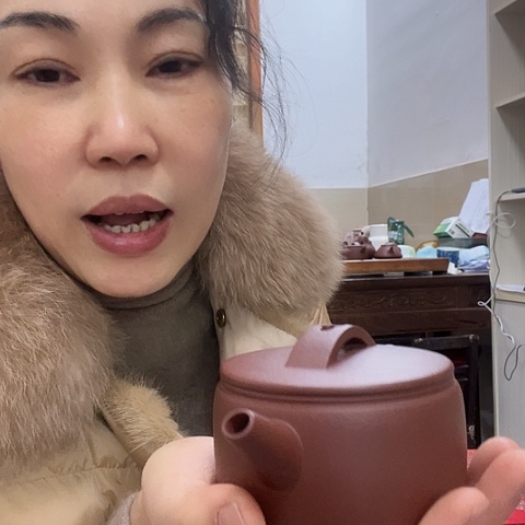 紫砂茶壶老紫泥汉瓦200 cc