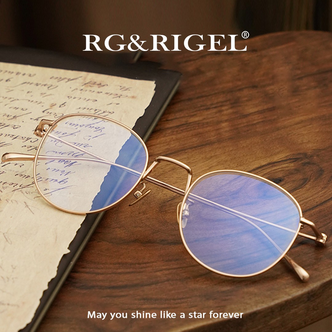 【星际系列】高端女士梯形钛架眼镜防蓝光配镜网红韩版学生近视镜