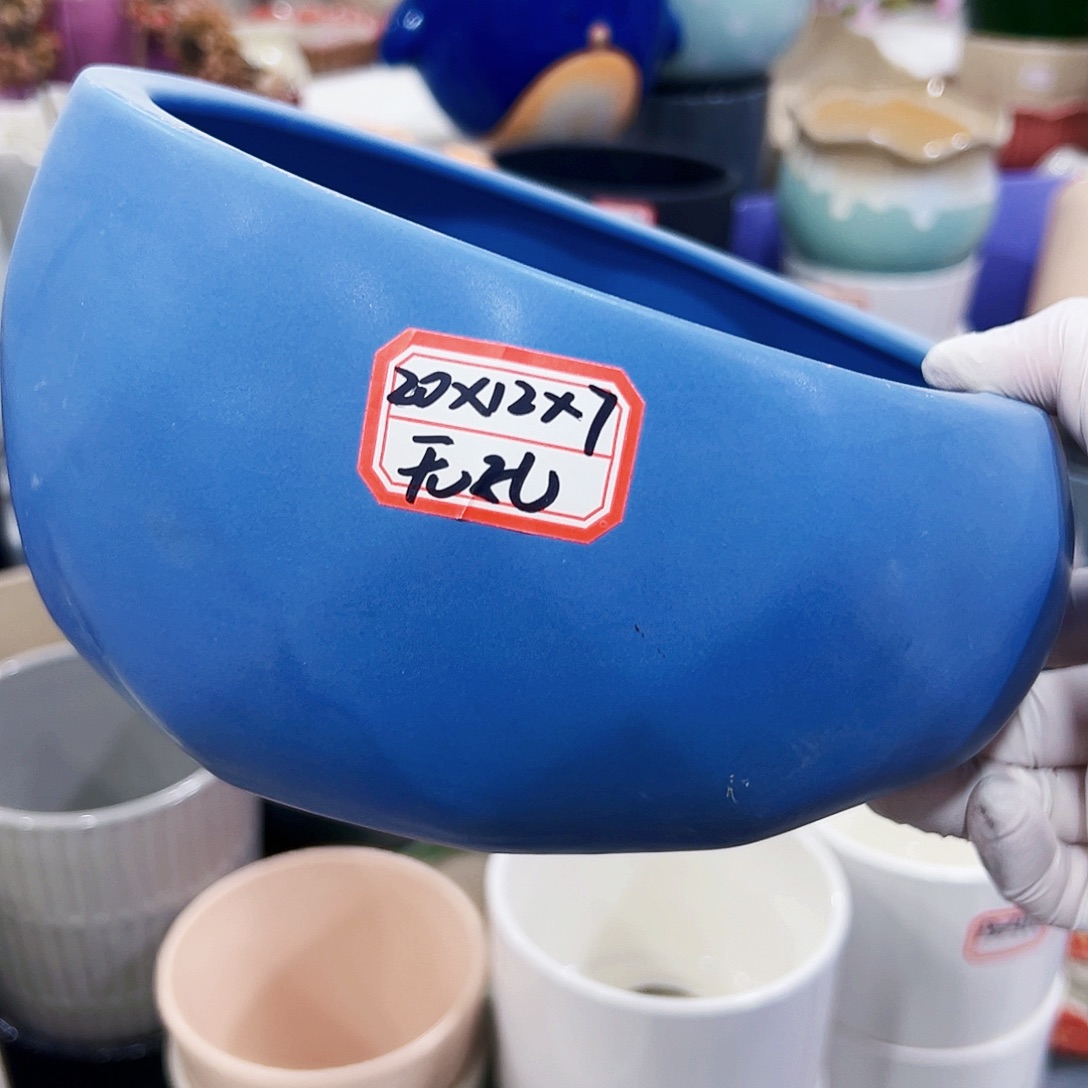 无孔外贸尾单陶瓷花盆凑单10米包邮