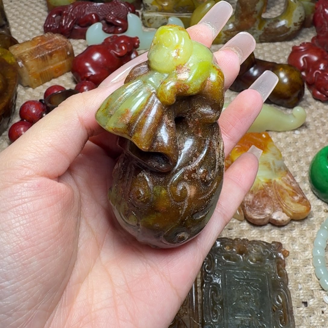 白玉菩提吊坠挂件