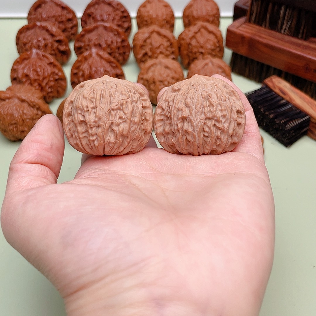 我***静文玩核桃把件乒乓球37/34/33