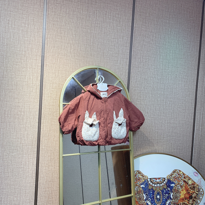 AC546   宝宝枣红色夹棉上衣外套