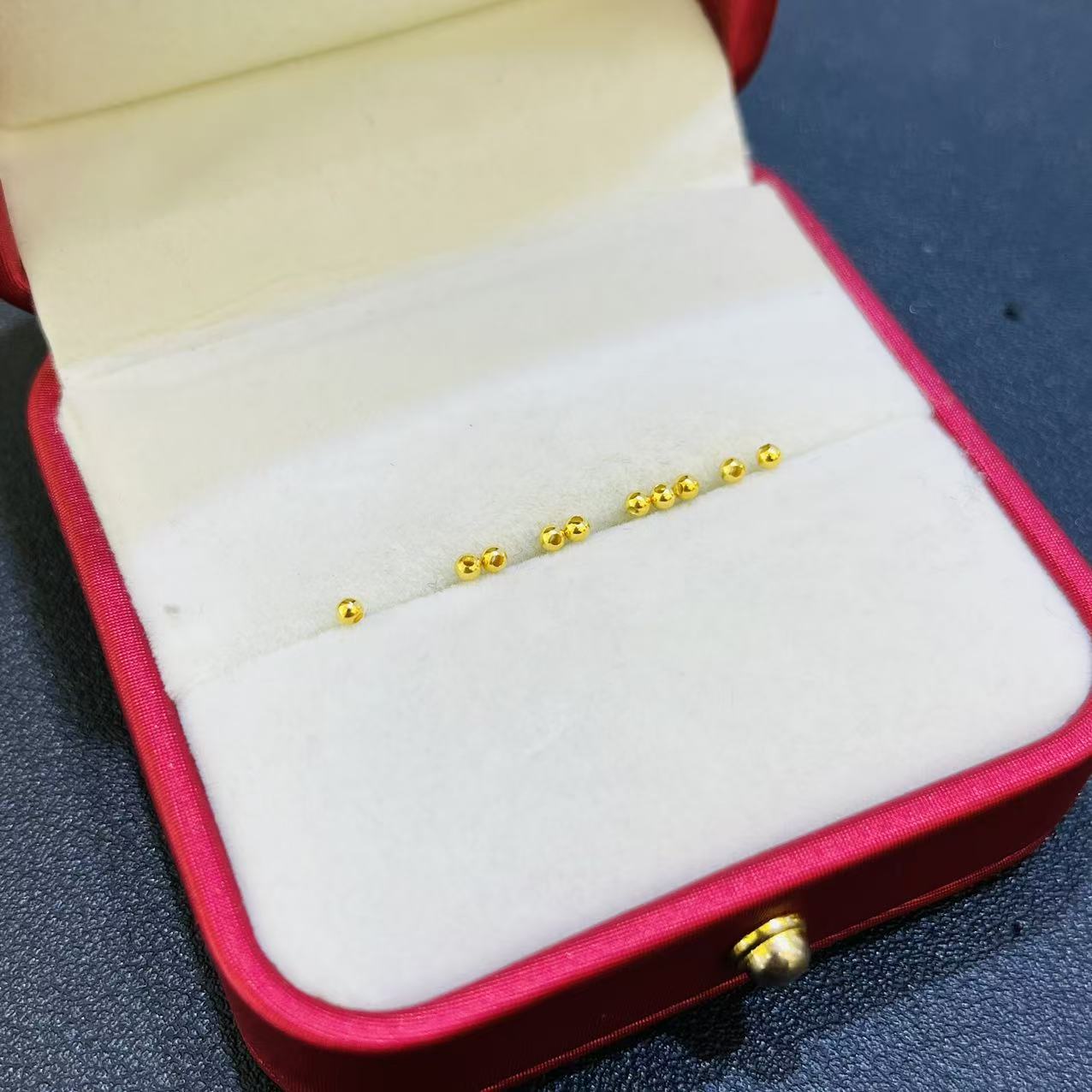 杨教授珠宝 18K金配件 光珠配件   （12颗）一组发货  HJ