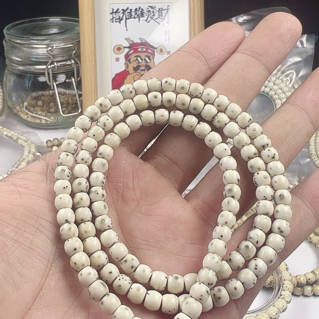 星月菩提吊坠石玉料6*5长串