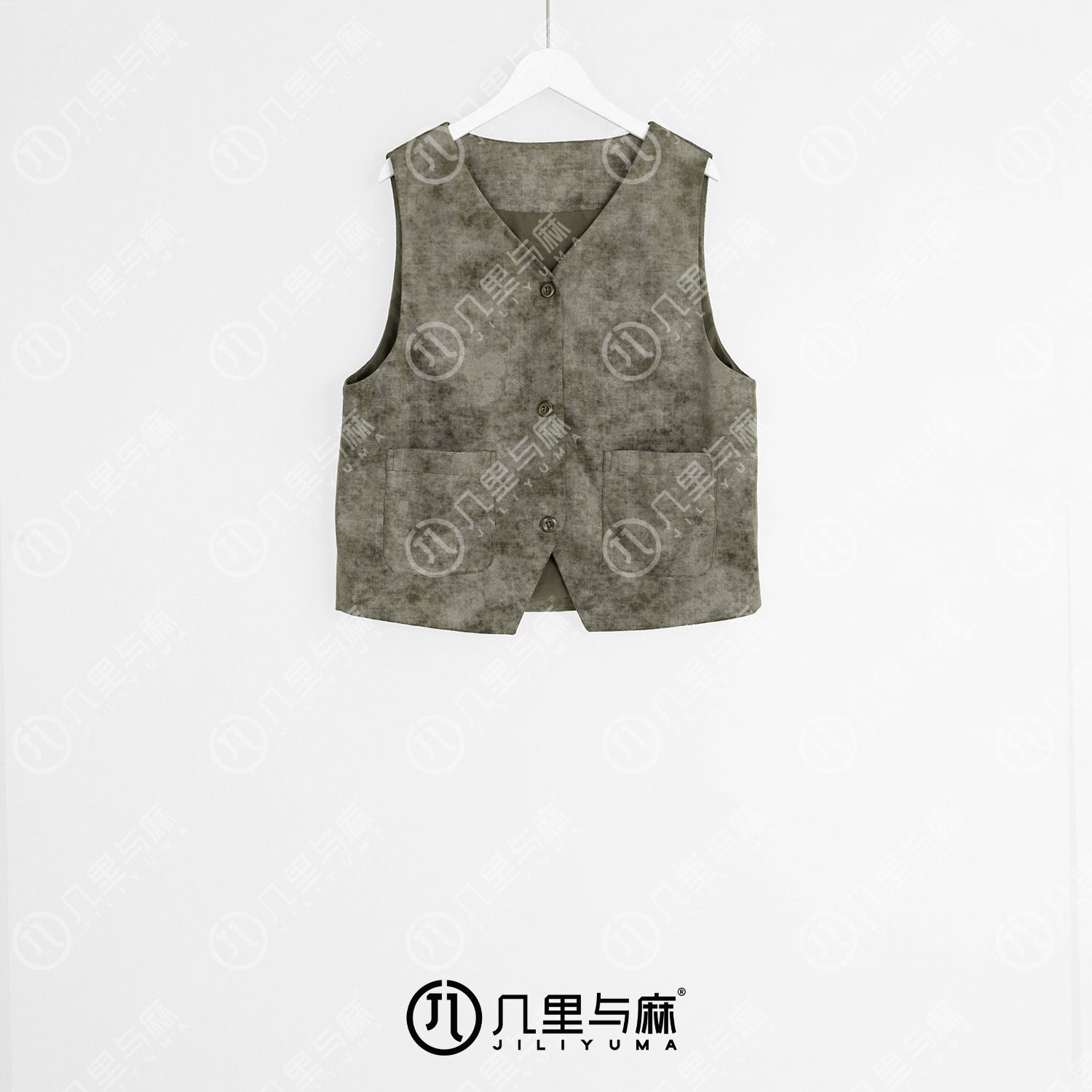 （几里与麻）怀古-复古时尚休闲百搭马夹 衣长53 胸围104 1073040