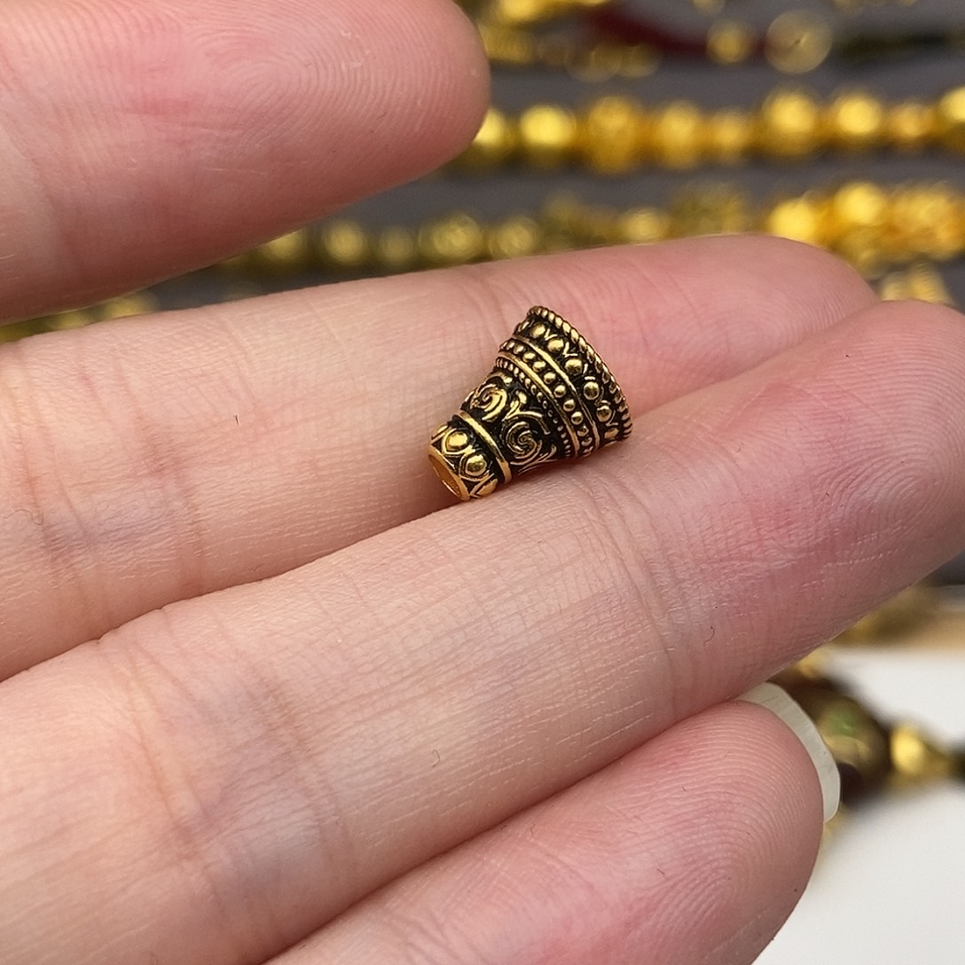 逆***、足银玻璃唐草佛塔黑金8mm