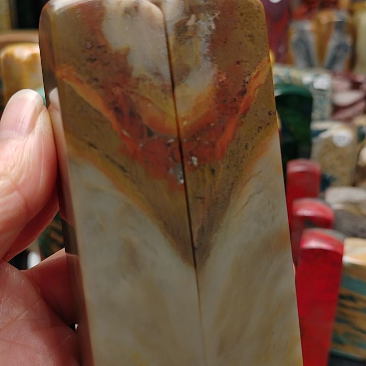 昌化石昌化石红花对章