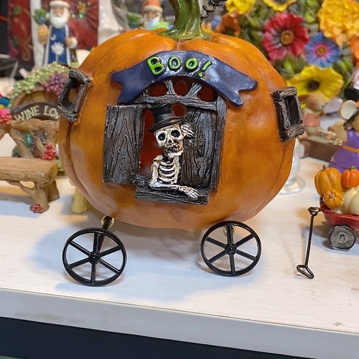 树脂制品南瓜车树脂工艺品摆件