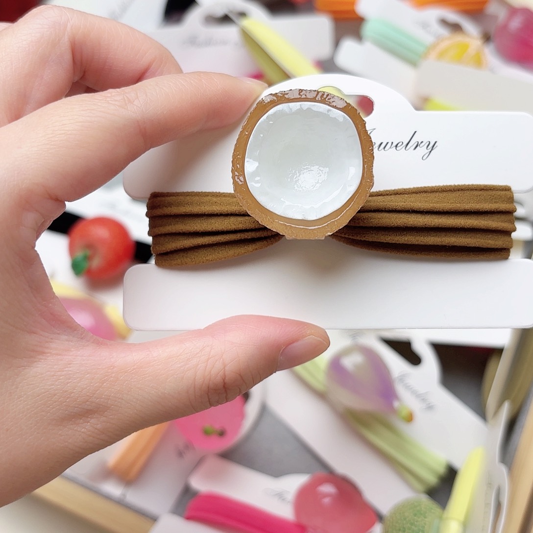 布艺铁合金夜光椰子发绳