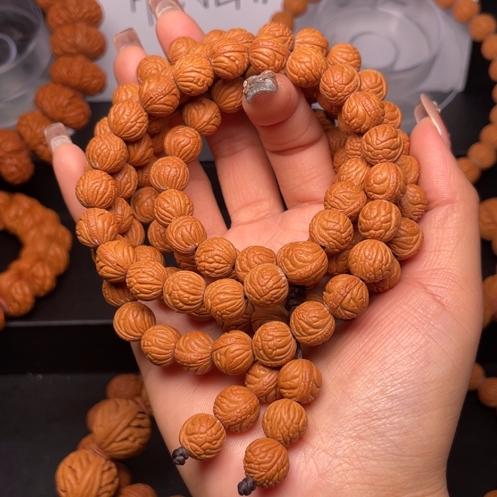 桃核手串佛**圣1.1尺寸聚宝盆脖挂（26号链接）