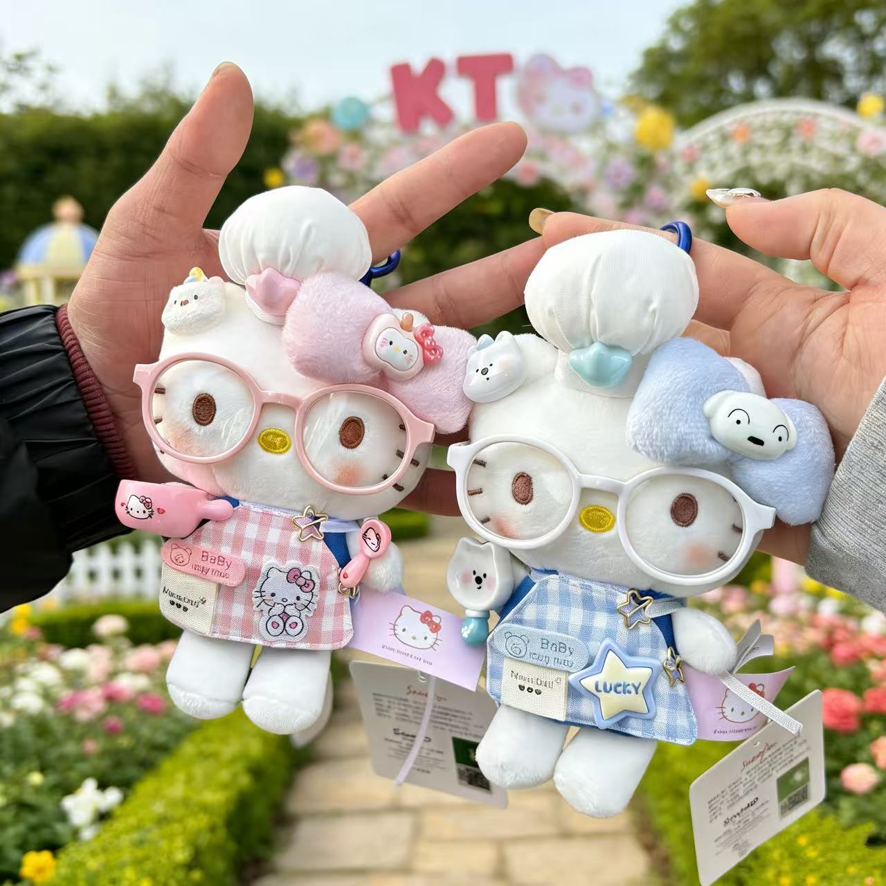 【正版三丽鸥】kt毛绒情侣闺蜜玩偶挂件