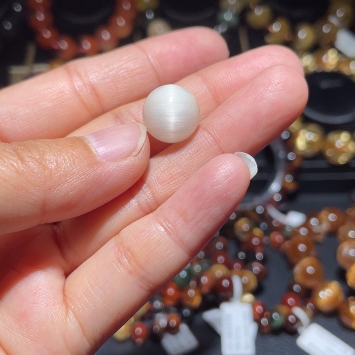 水晶颈饰未镶嵌蓝*儿银发单珠