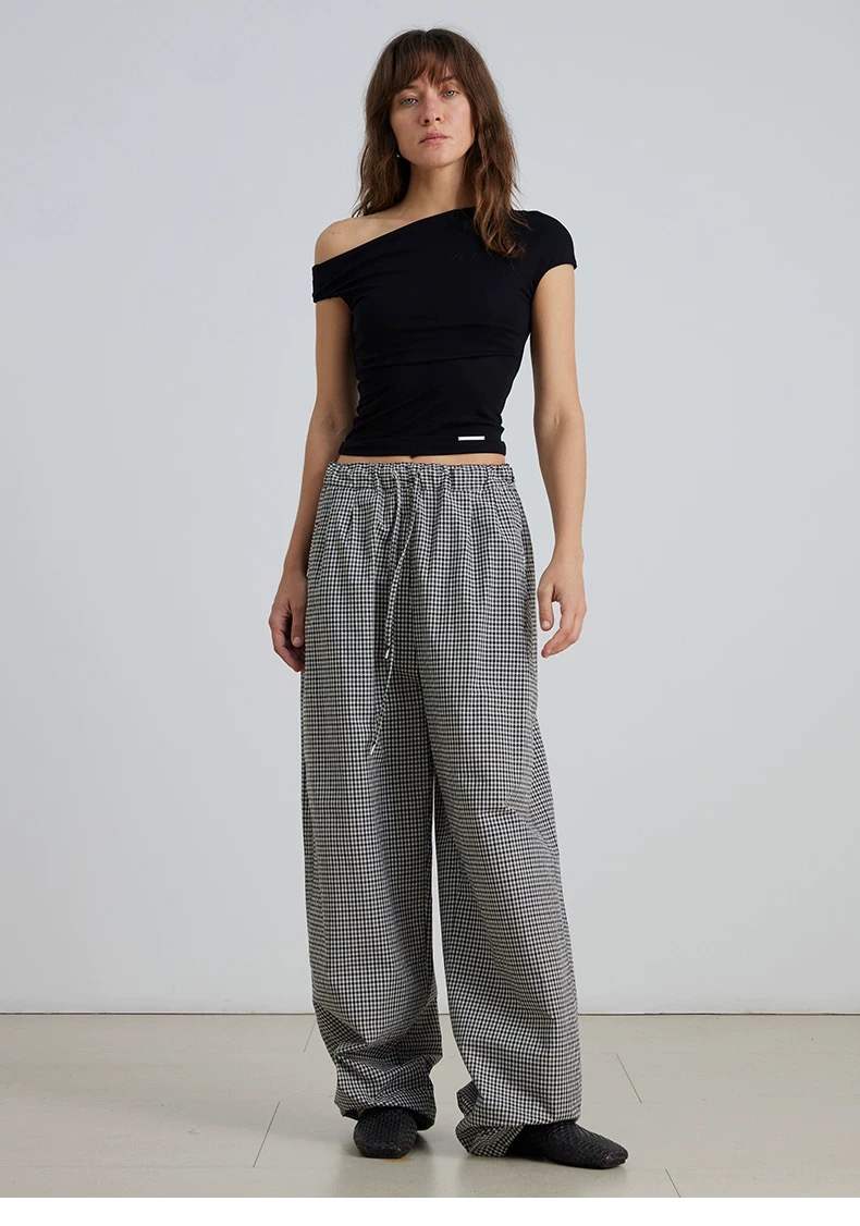 【三上买手店】SHANG1BYSHANGYI25夏斜肩修身打底休闲时尚设计师