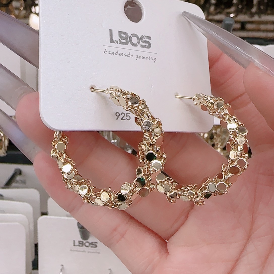 锆石铜合金925银耳环