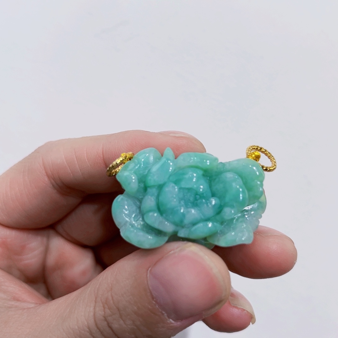 翡翠未镶嵌吊坠(赠链)代编织