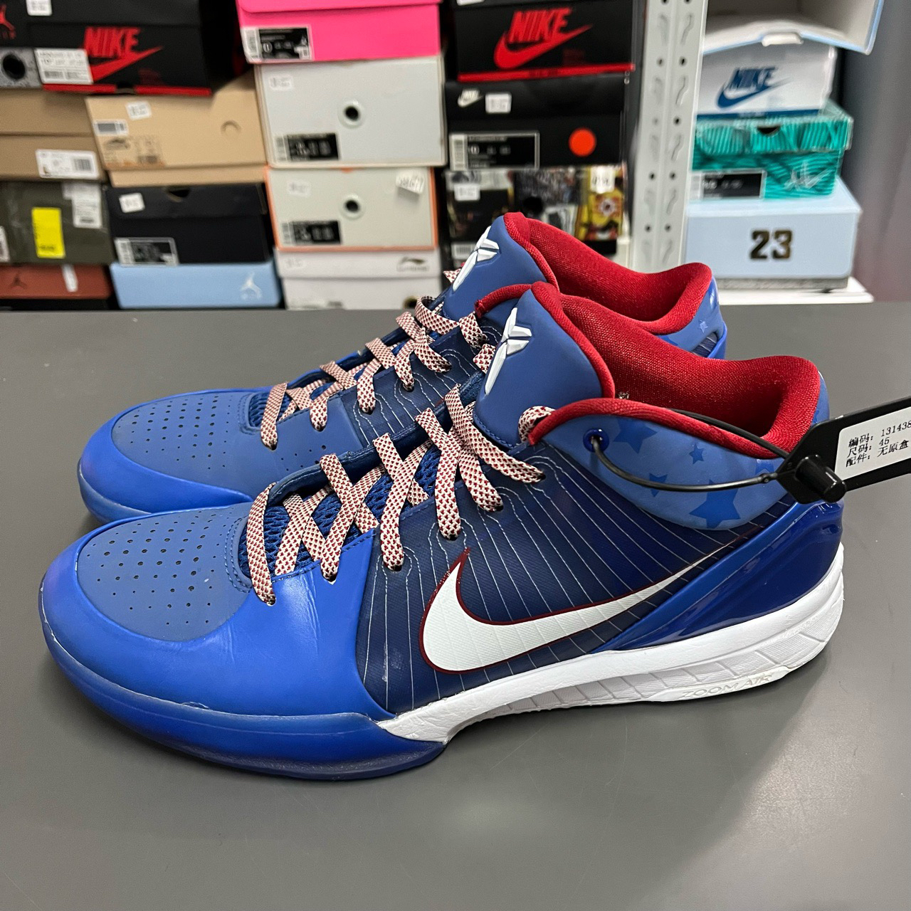 95新 MM6 45码 无原盒 科比4 kobe4 费城 蓝色 13143893