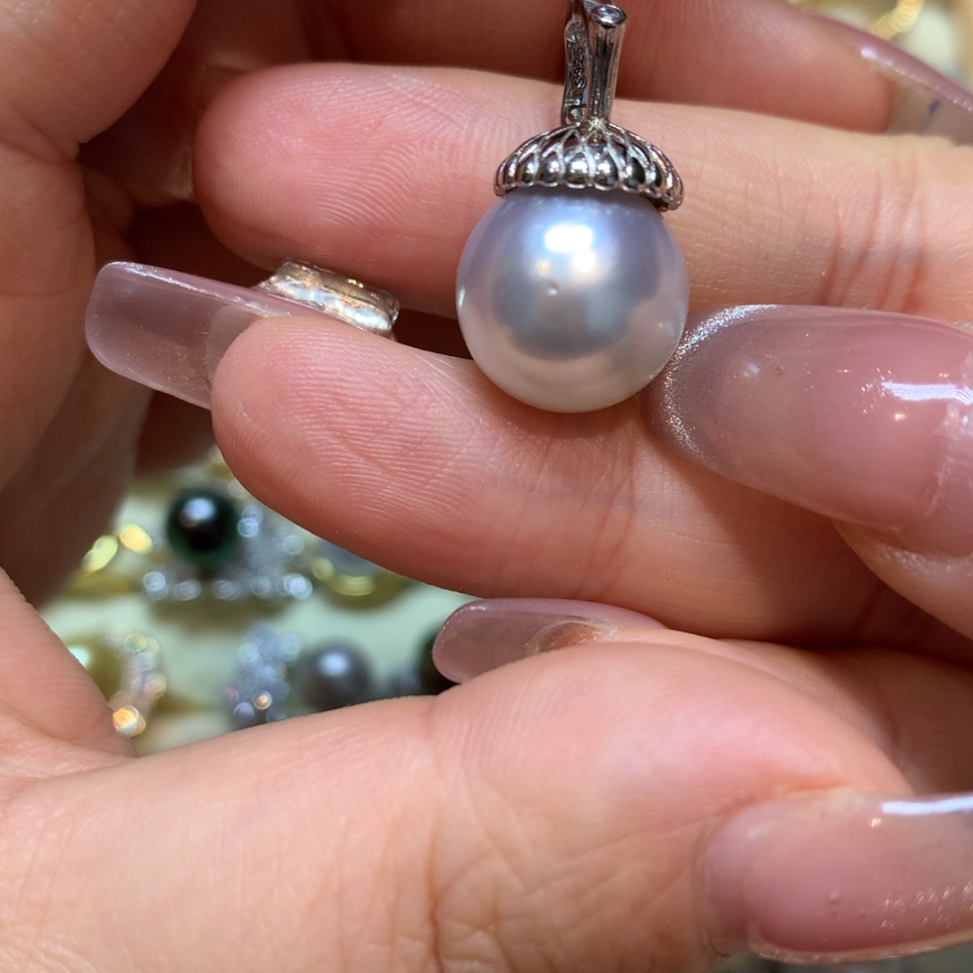 海水珍珠颈饰银S925镶嵌