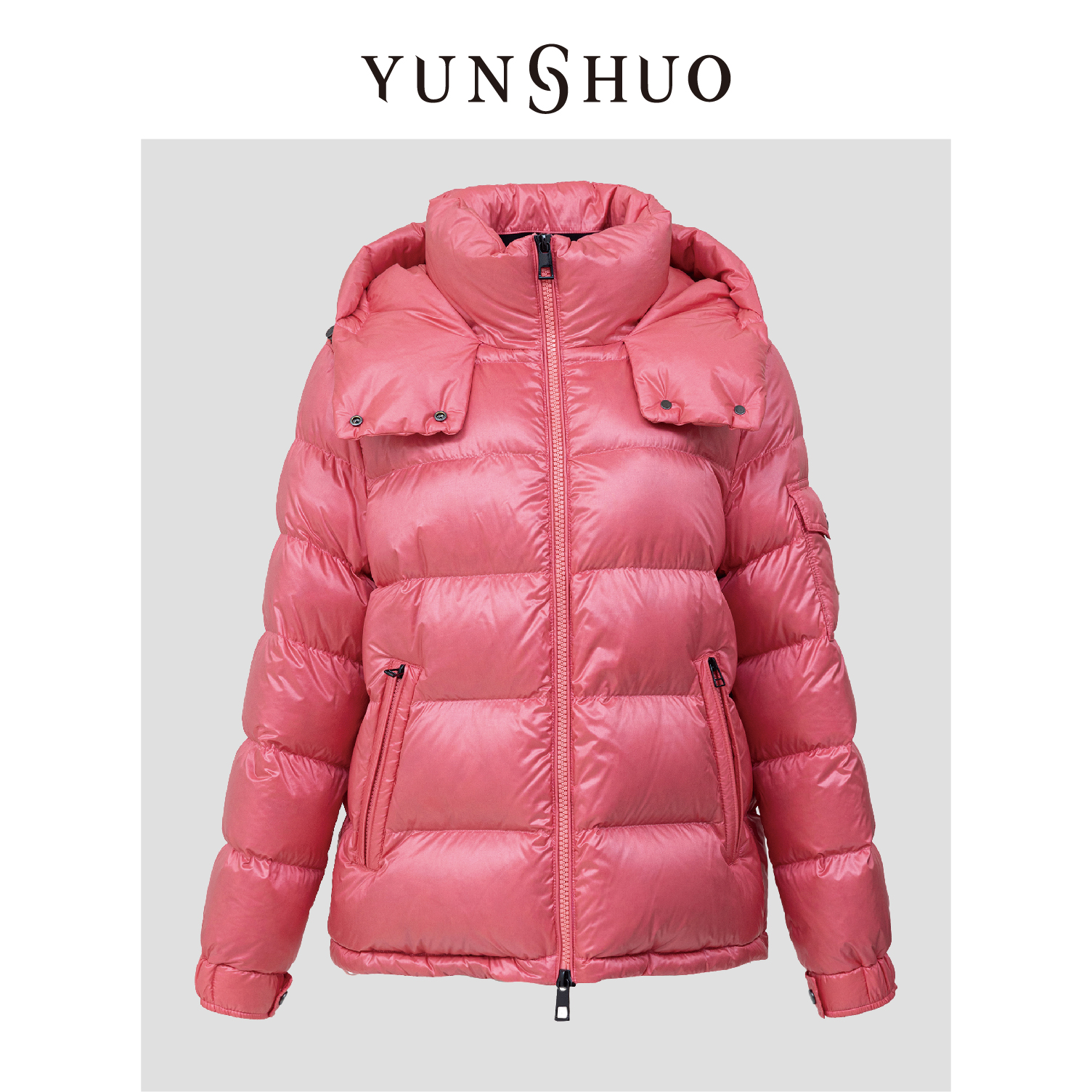 允硕冬季新品立领连帽纯色·羽绒服女冬季新款保暖连帽羽绒衣8150