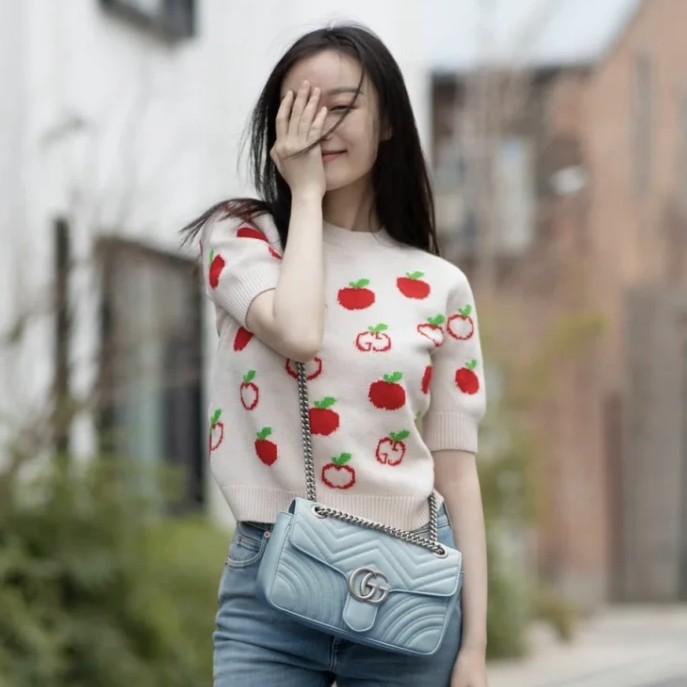 99新 GUCCI/古驰 樱桃系列毛衣 XS码 GM002383