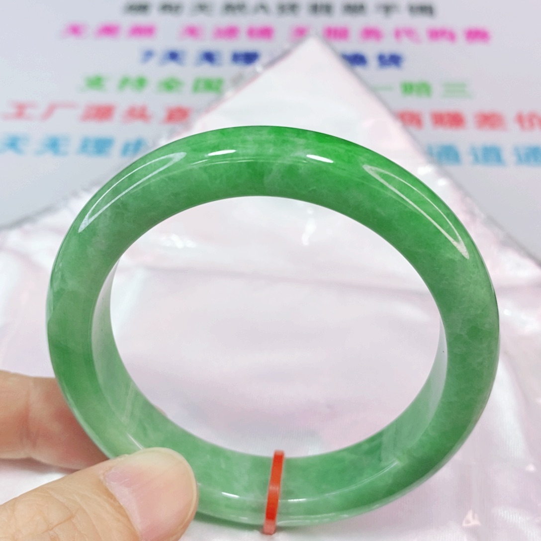 未镶嵌手镯翡翠53.5圈口正圈