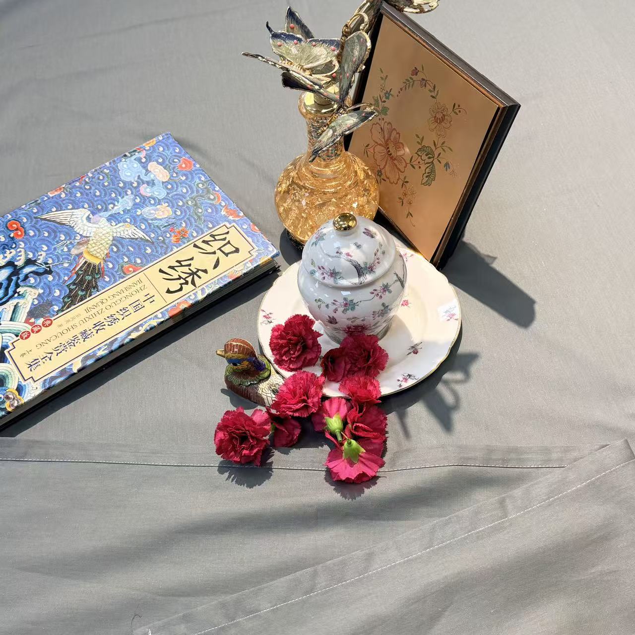 DZ388【玫瑰棉】绿色床单2.3*2.6m