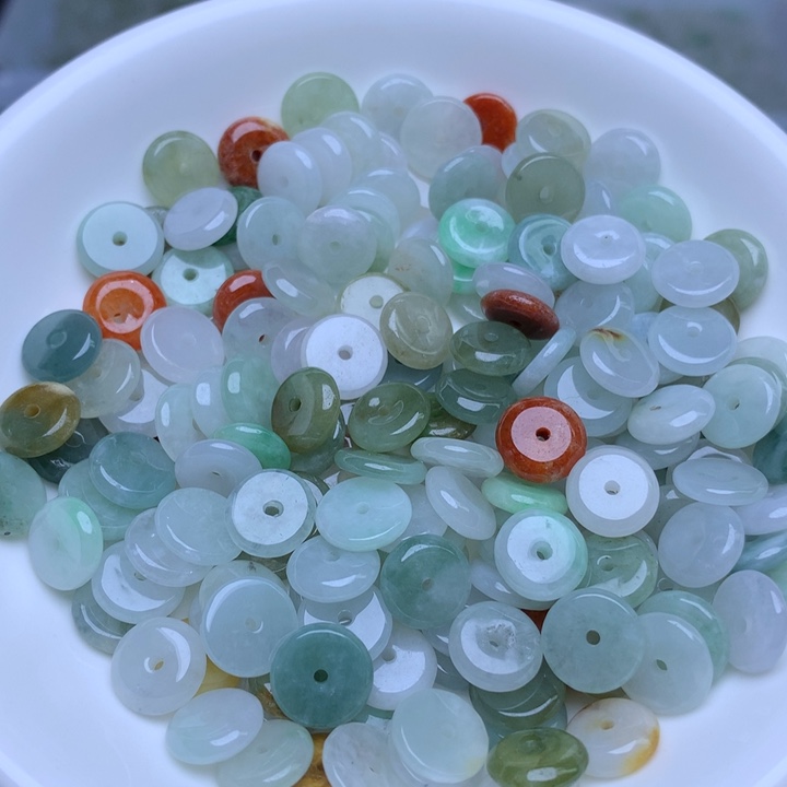 翡翠散珠卡9平安扣50个