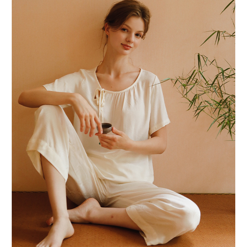 Sleep Password【国风玫瑰提花】小众设计潮牌短袖短裤可外穿家居服