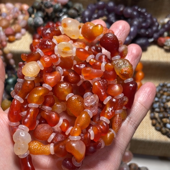 半***）玛瑙/玉髓合金手链